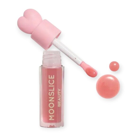 Moonslice Beauty Glossy Non-Sticky Lip Oil in Dusty Pink NWT - Picture 2 of 9